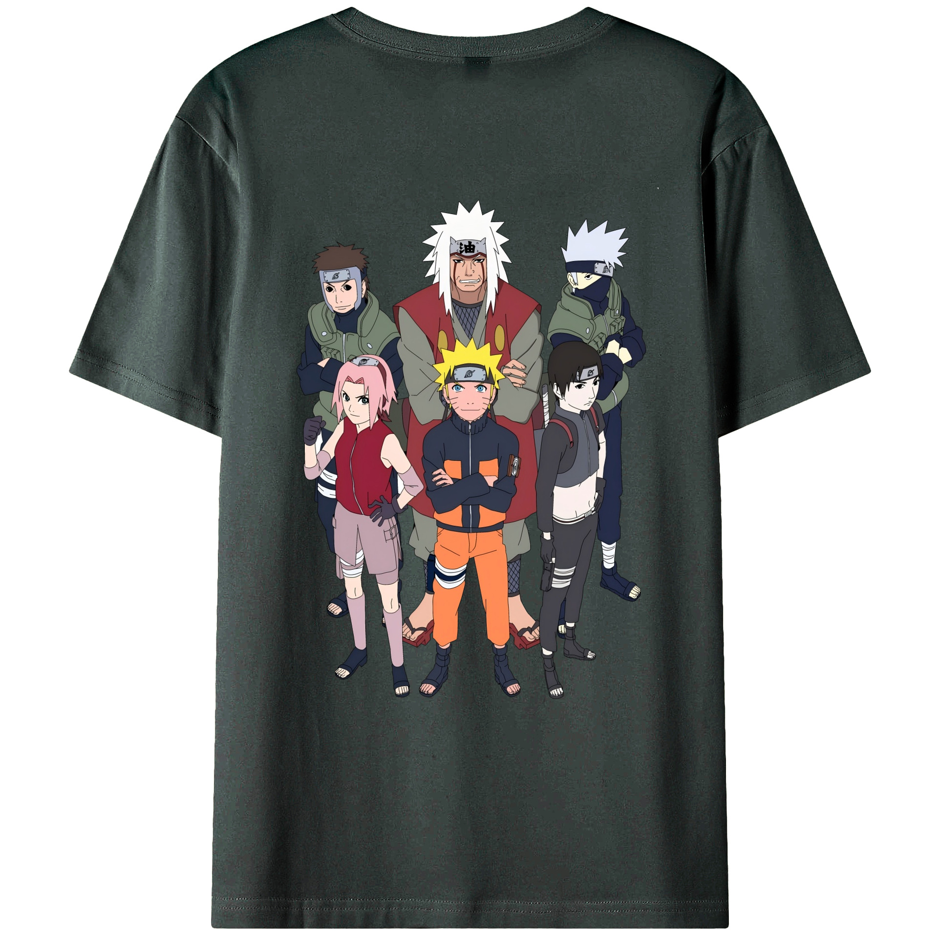 （画像用） NARUTO -ナルト- うずまき ナルト Uzumaki Naruto 綿100％ メンズ半袖Tシャツ（バックプリント） 通気性